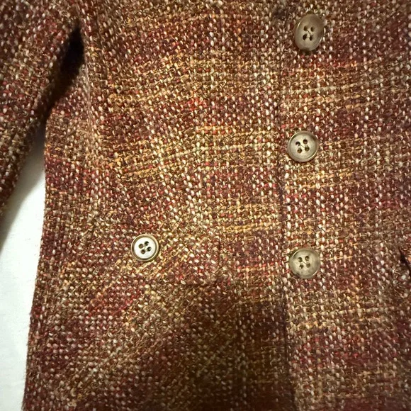 Multicolor Tweed Fabric with Button - Picture 8 of 10